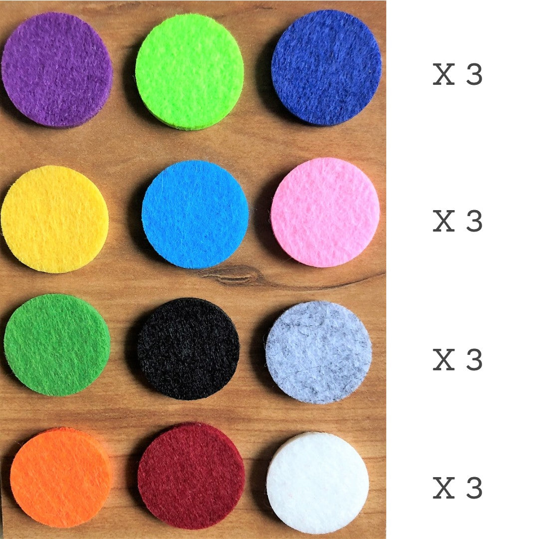 36 Pack - Felt Essential Oil Diffuser Pads - Free Shipping