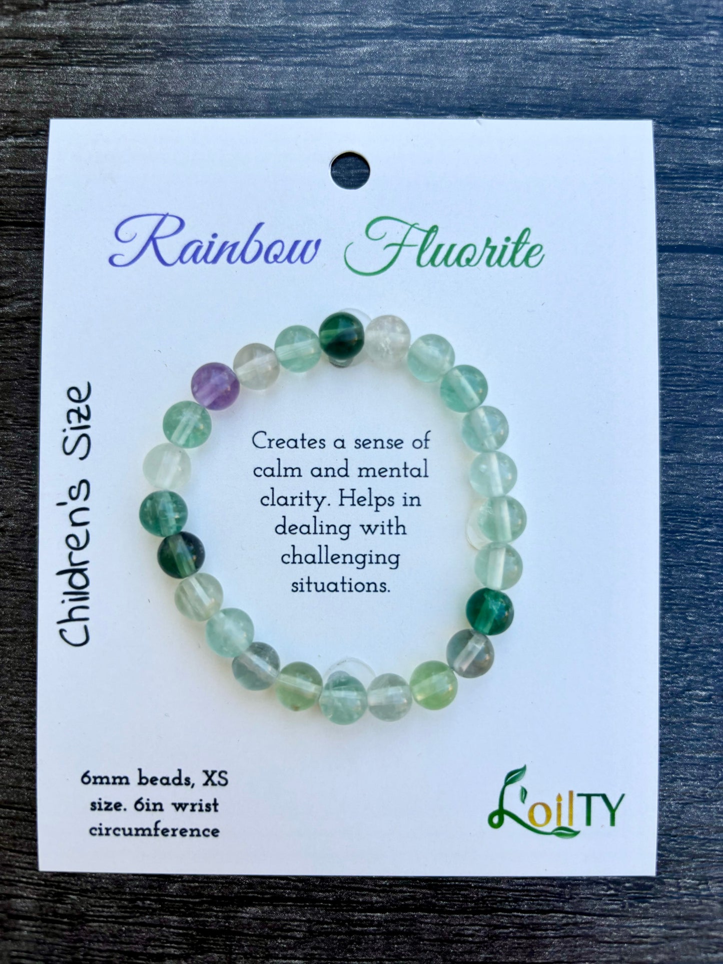 Rainbow Fluorite Gemstone Bracelet