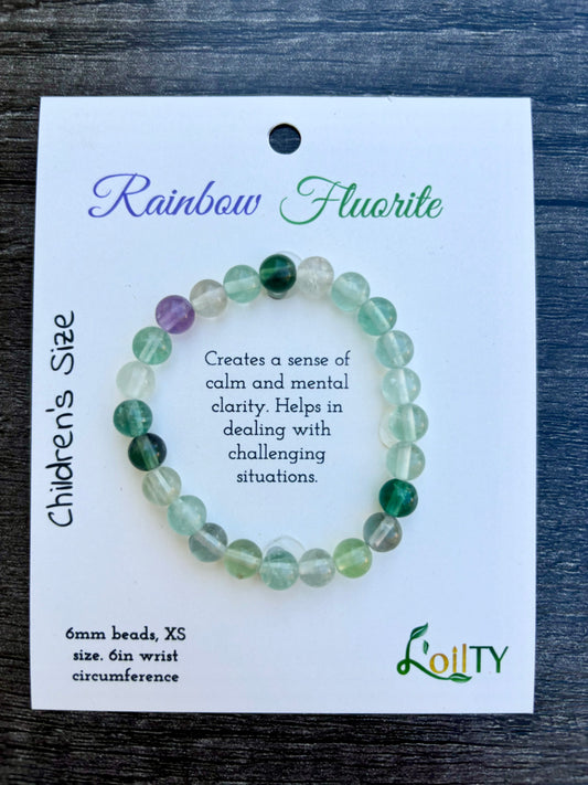 Rainbow Fluorite Gemstone Bracelet