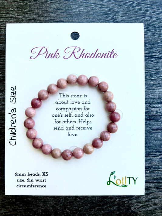 Pink Rhodonite Gemstone Bracelet