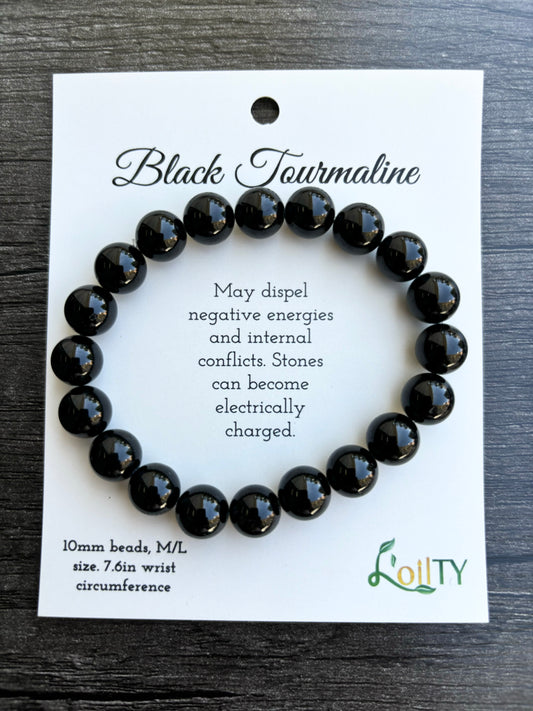 Black Tourmaline Gemstone Bracelet