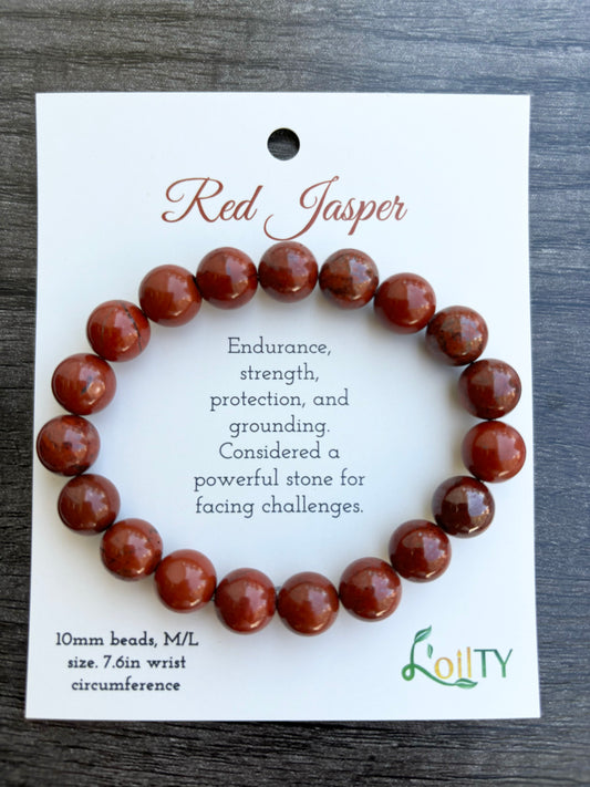 Red Jasper Gemstone Bracelet