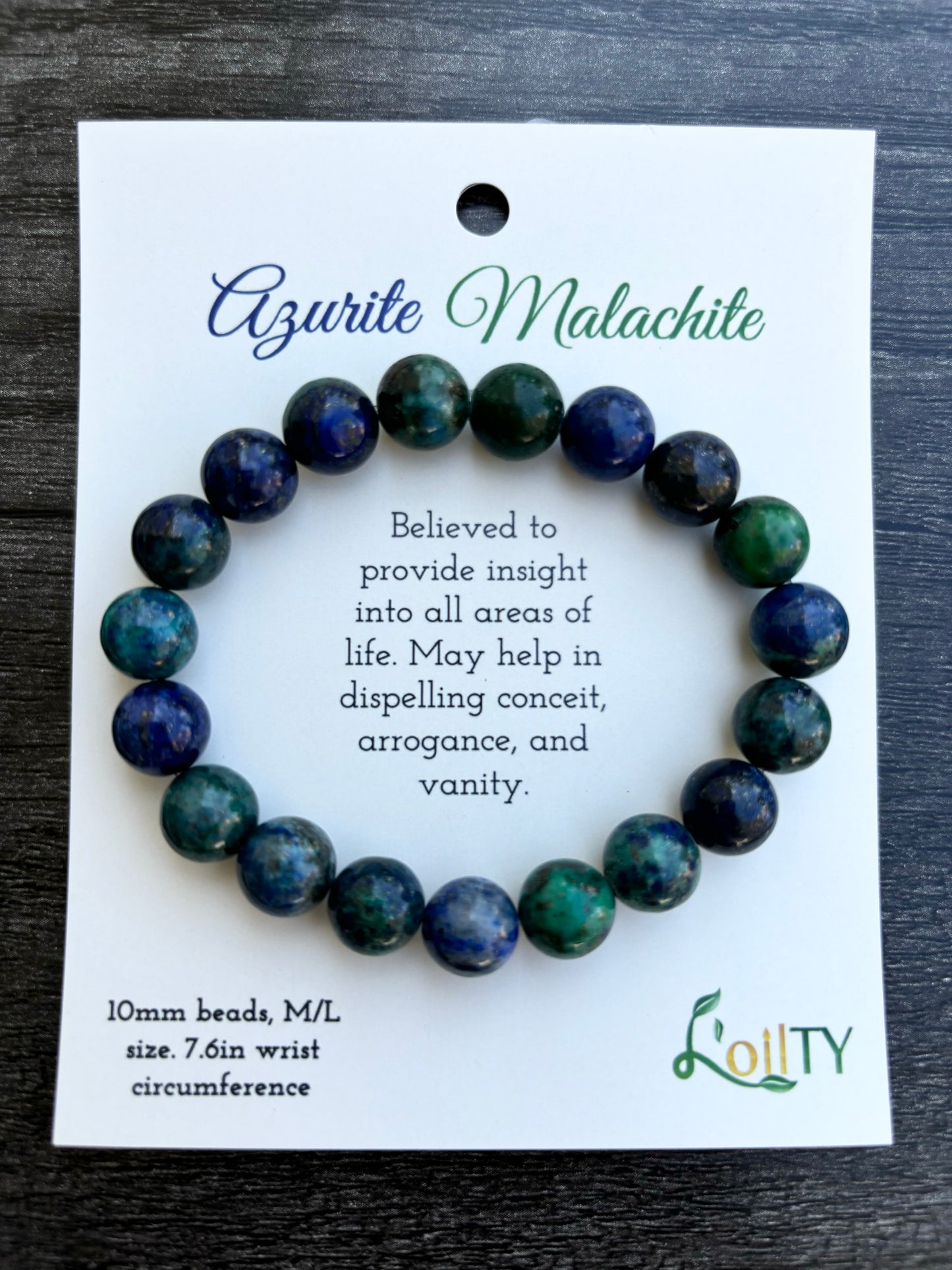 Azurite Malachite Gemstone Bracelet