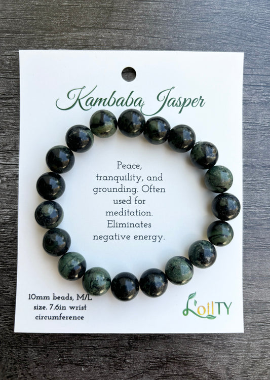 Kambaba Jasper Gemstone Bracelet