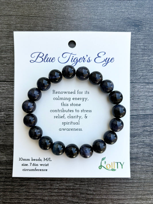 Blue Tiger's Eye Gemstone Bracelet