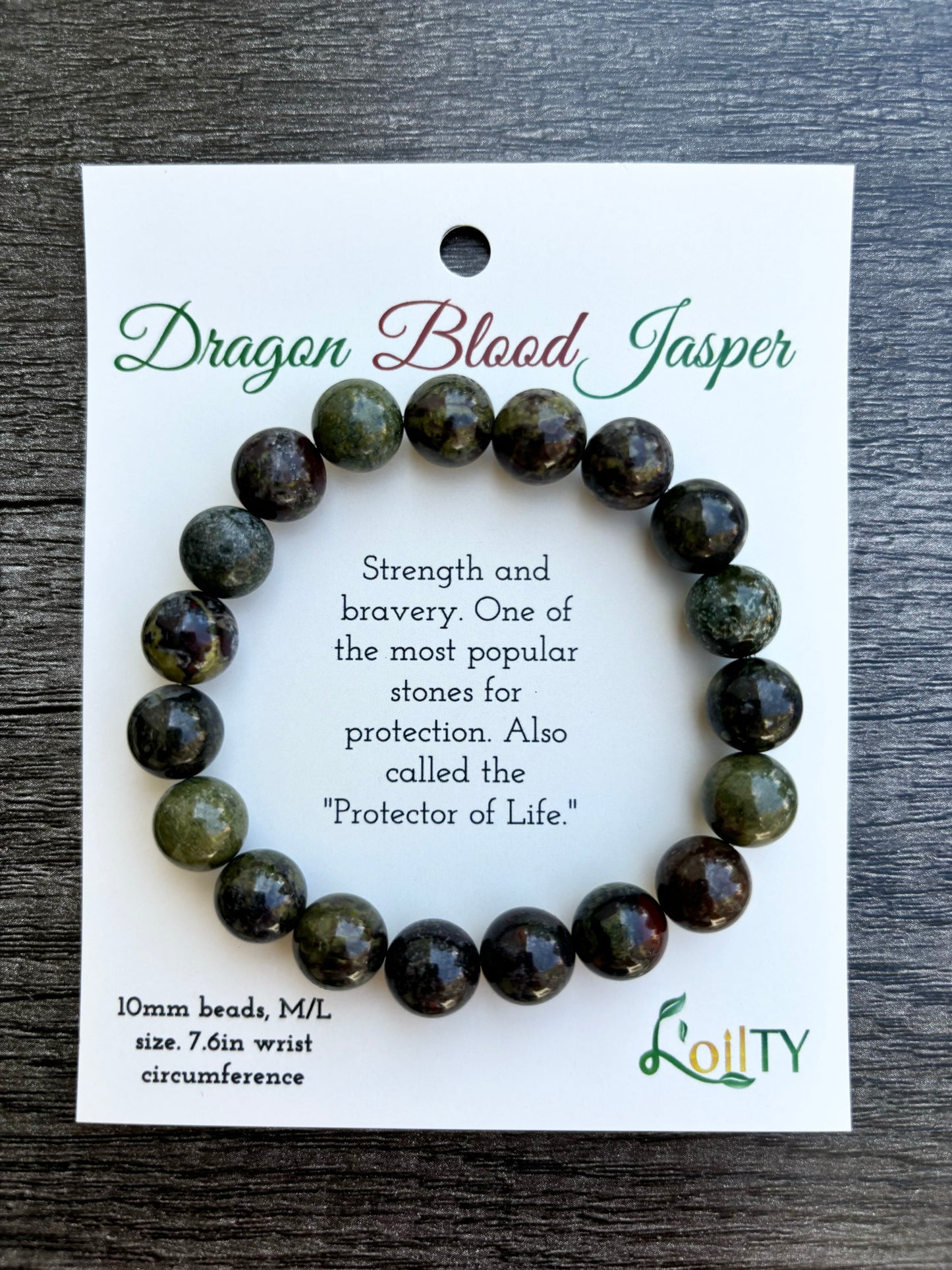 Dragon Blood Jasper Gemstone Bracelet