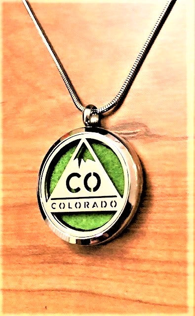 CO Mountain- Essential Oil Diffuser Necklace