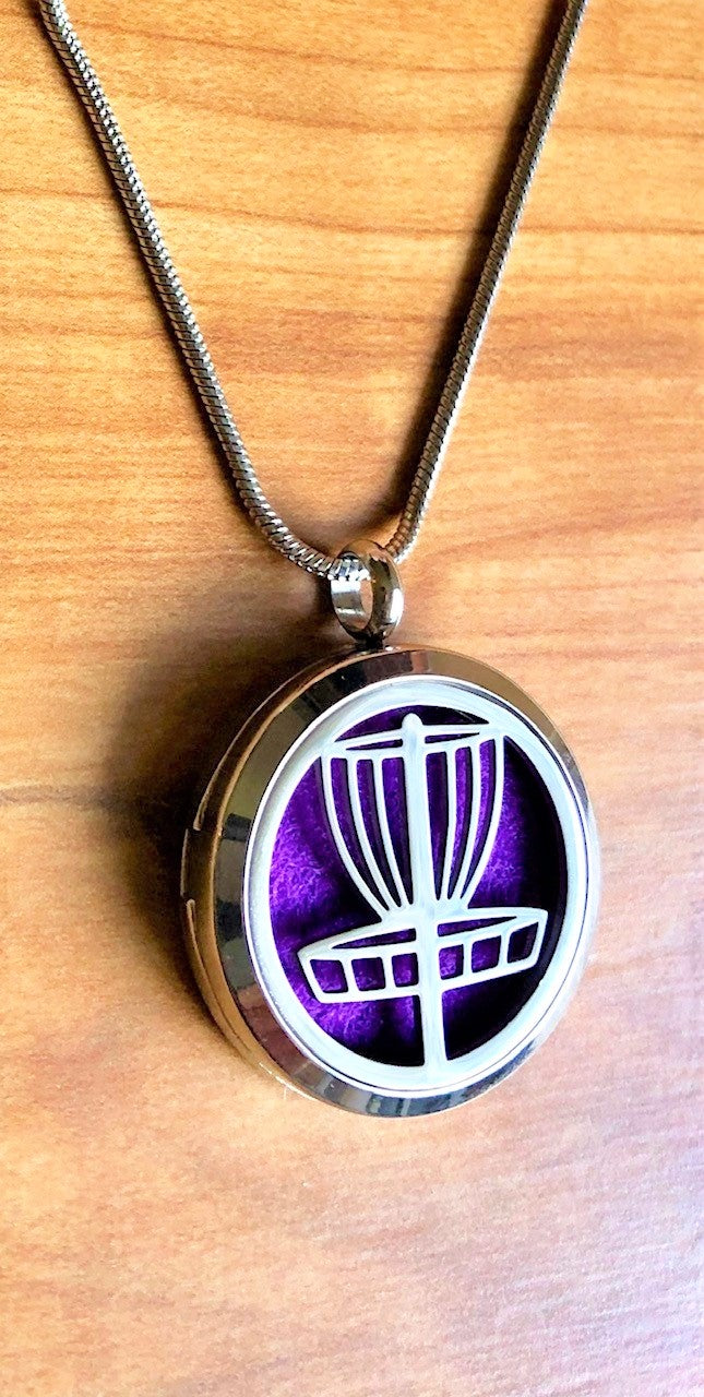 Disc Golf Basket- Essential Oil Diffuser Necklace