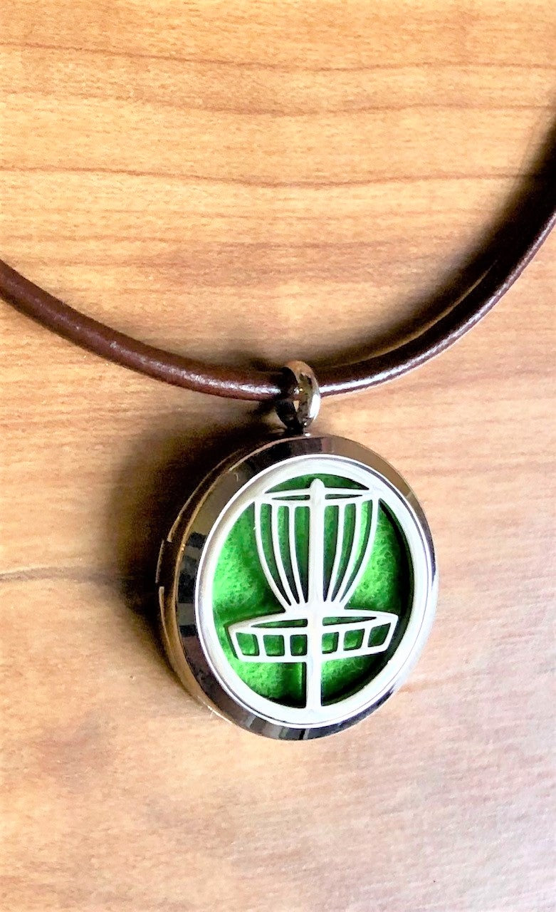 Disc Golf Basket- Essential Oil Diffuser Necklace