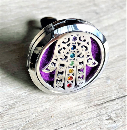 Chakra Hamsa - Essential Oil Diffuser Car Vent Clip