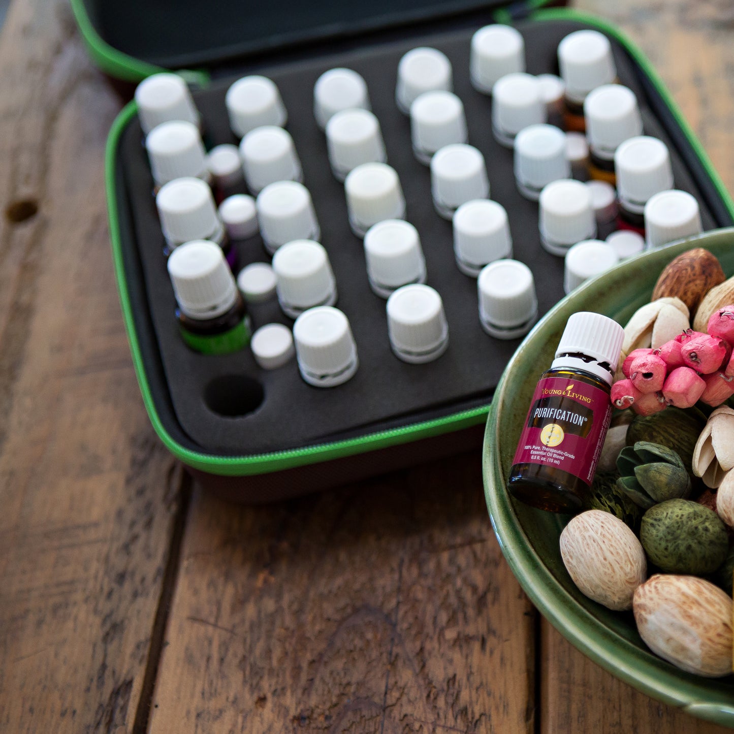 Essential Oil Carrying Case- Comes with 192 Bottle Cap Labels and Essential Oil Key Tool