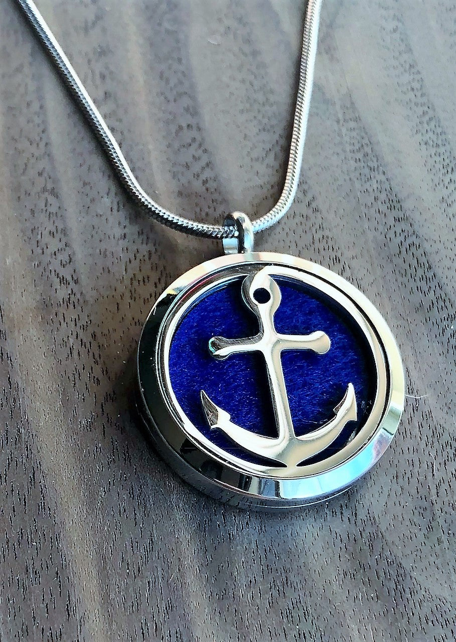 Anchor- Essential Oil Diffuser Necklace- Free Shipping