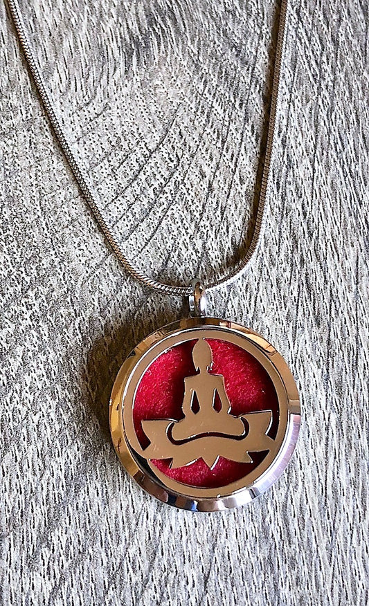 Buddha- Essential Oil Diffuser Necklace- Free Shipping
