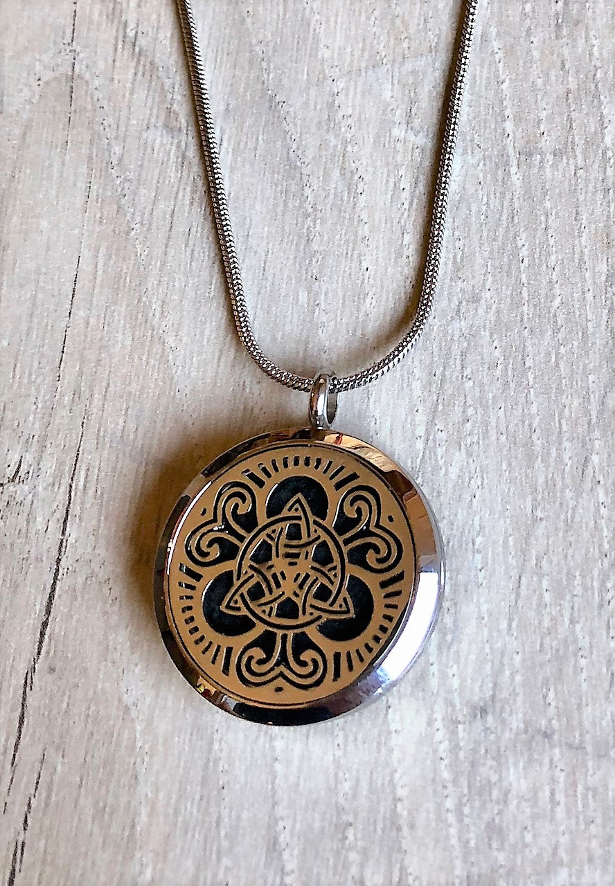 Tribal Triquetra - Essential Oil Diffuser Necklace