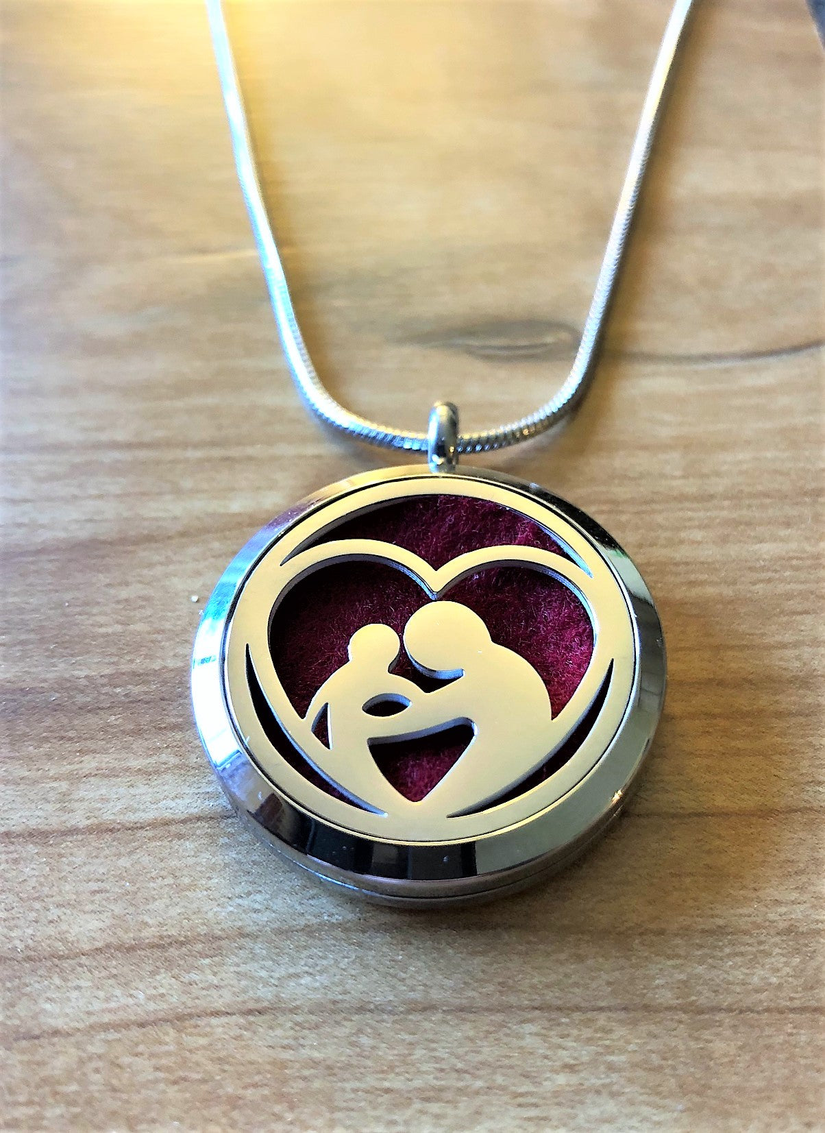 Mother and Child- Essential Oil Diffuser Necklace