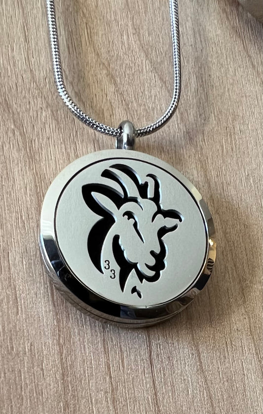 BMFS Goat 1 - Essential Oil Diffuser Necklace