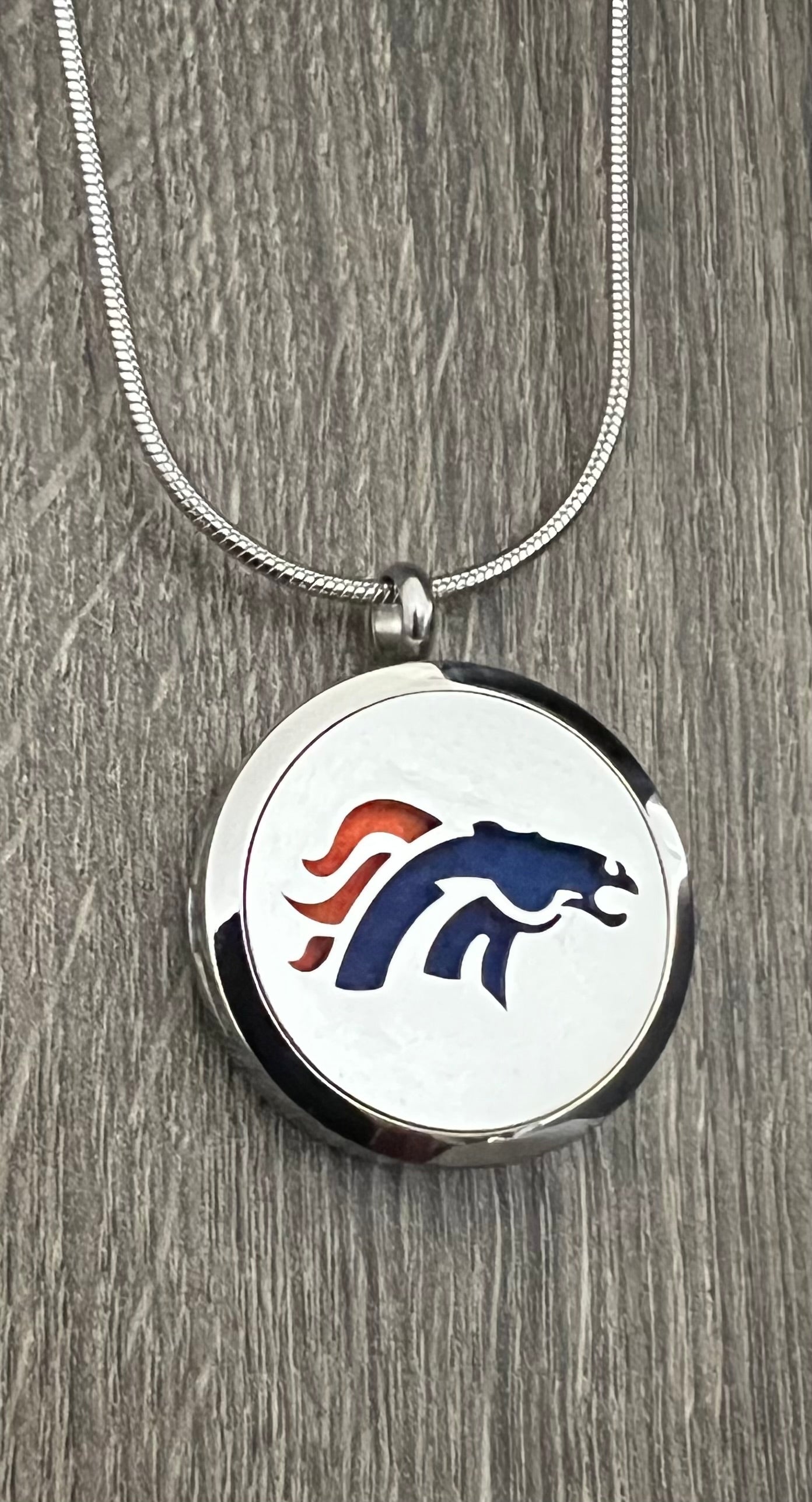 Broncos- Essential Oil Diffuser Necklace