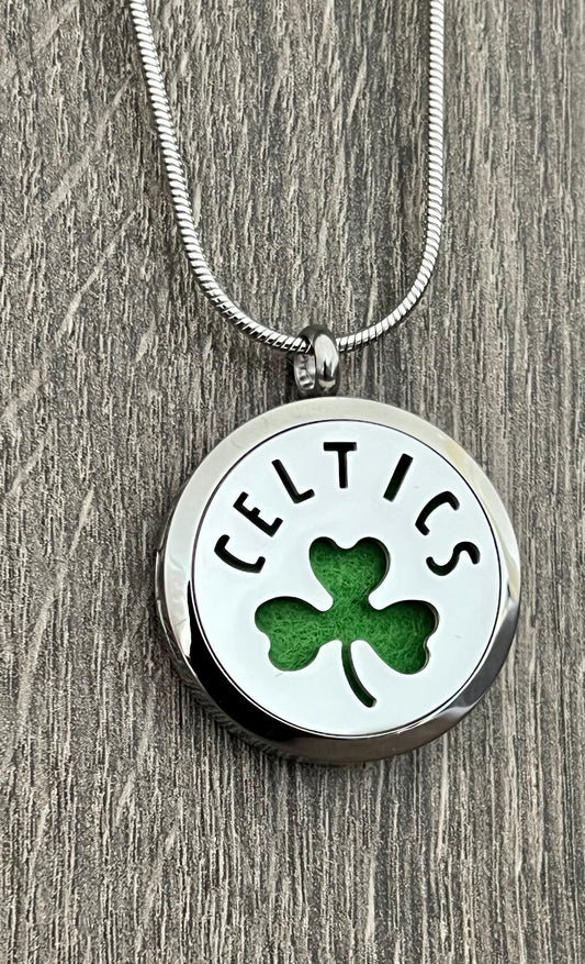 Celtics- Essential Oil Diffuser Necklace- Free Shipping