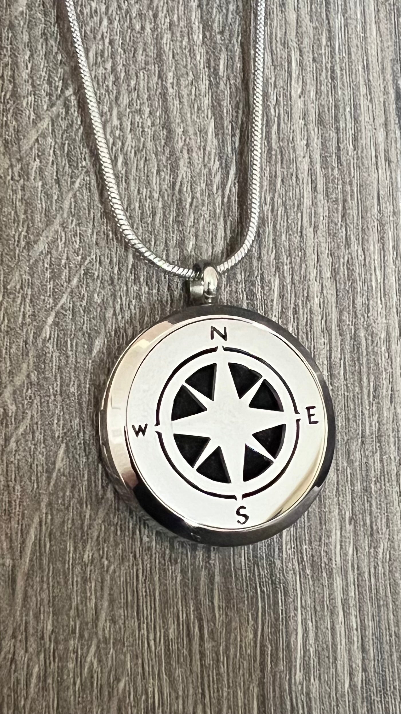 Compass 2- Essential Oil Diffuser Necklace- Free Shipping
