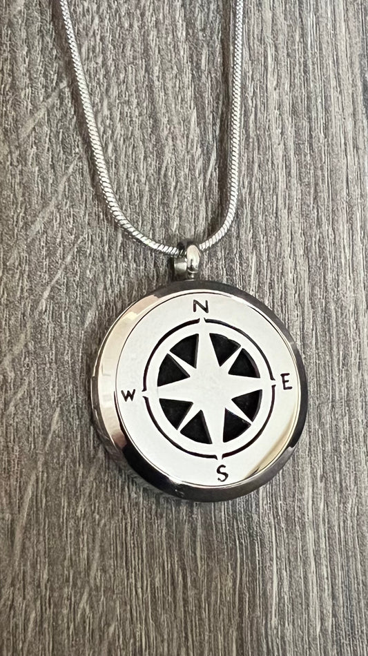 Compass 2- Essential Oil Diffuser Necklace