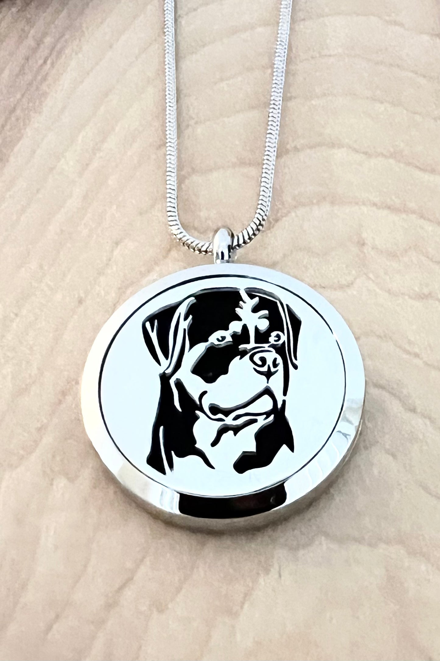 Rottweiler - Essential Oil Diffuser Necklace