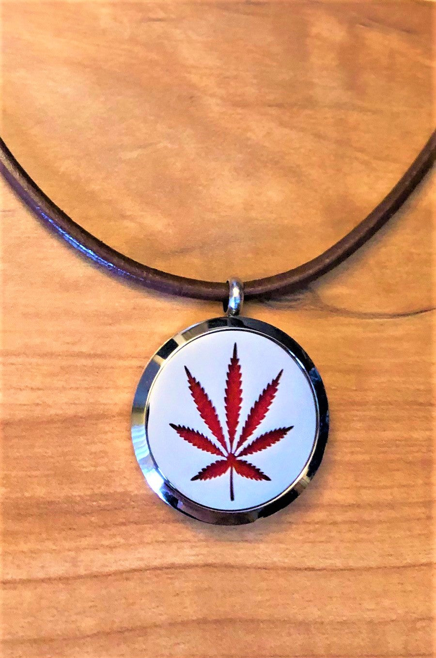 Cannabis Leaf- Essential Oil Diffuser Necklace