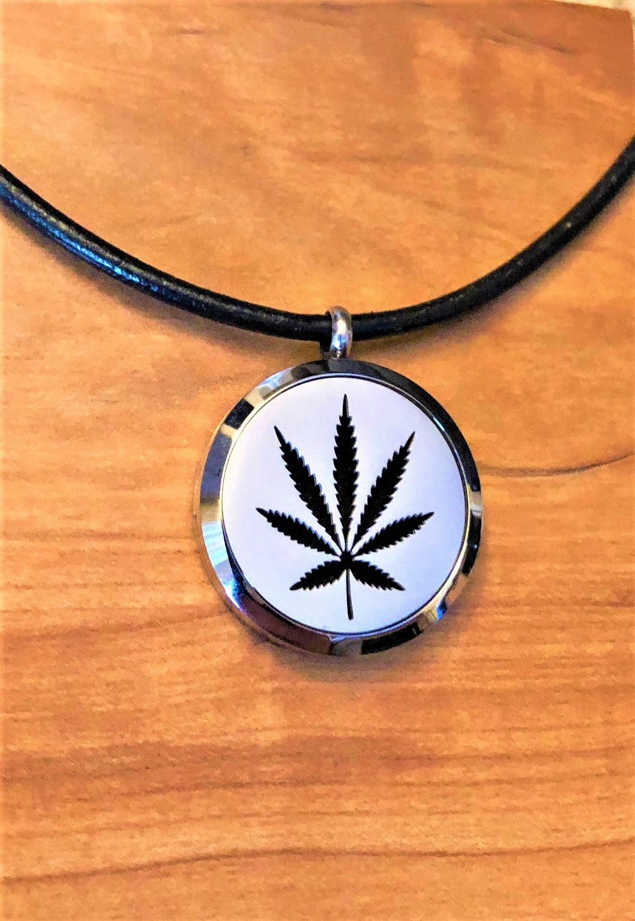 Cannabis Leaf- Essential Oil Diffuser Necklace