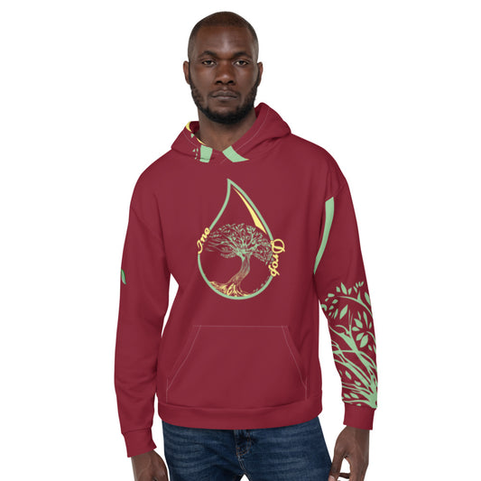 Burgundy Tree of Life Unisex Hoodie