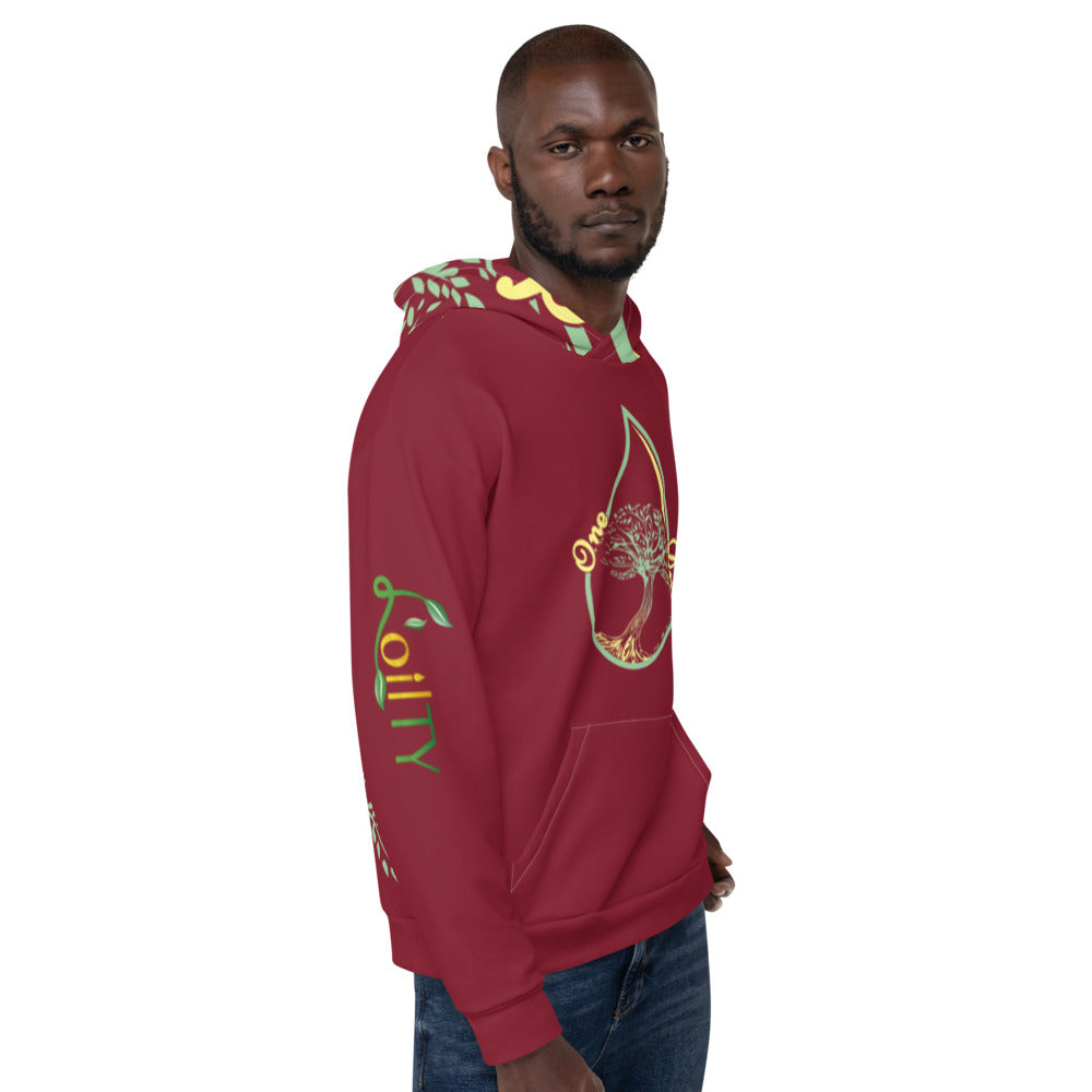 Burgundy Tree of Life Unisex Hoodie