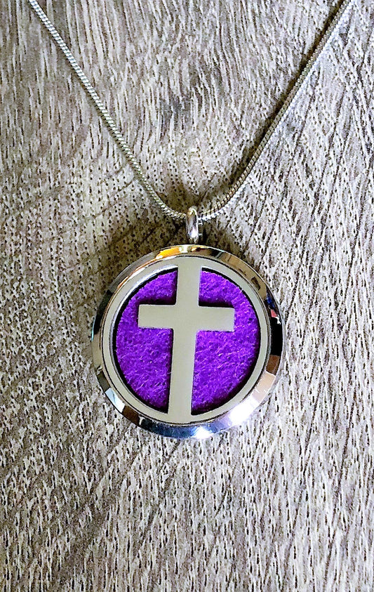 Cross - Essential Oil Diffuser Necklace