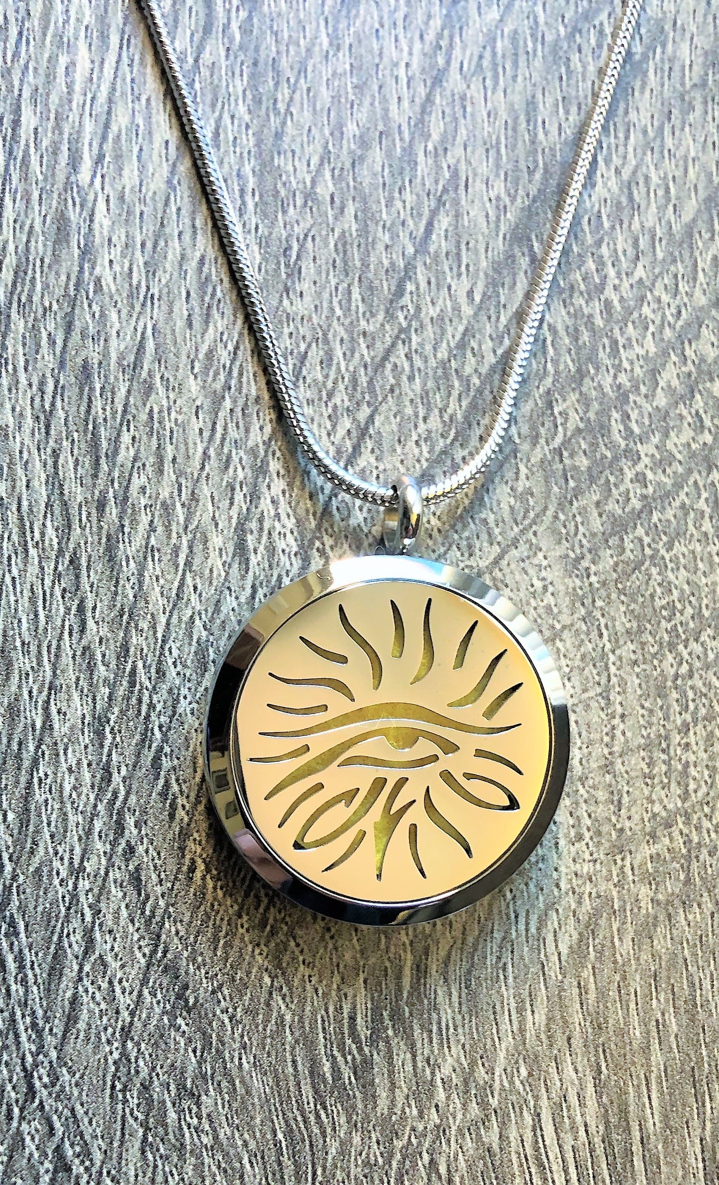 Eye of Horus- Essential Oil Diffuser Necklace