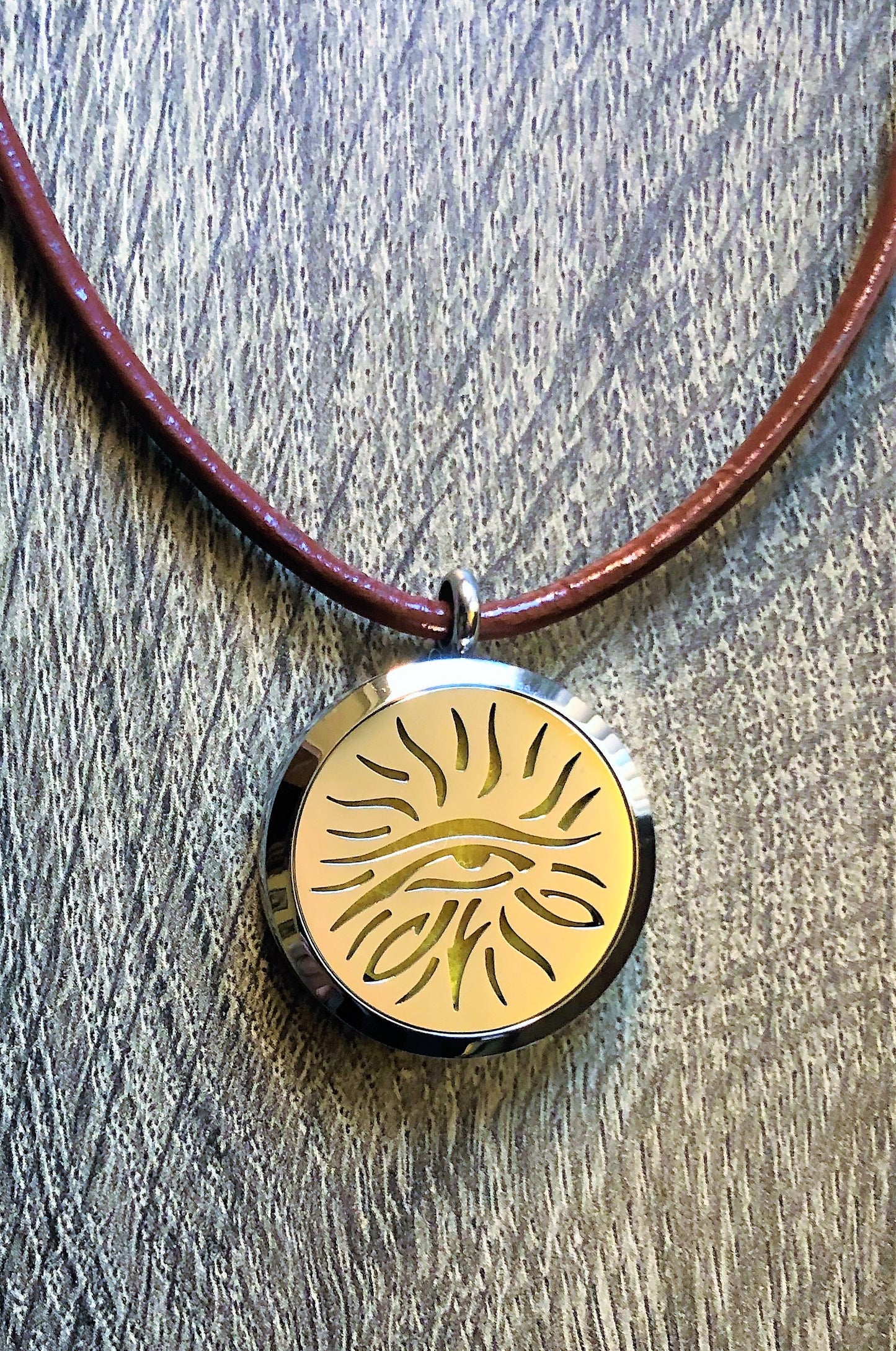 Eye of Horus- Essential Oil Diffuser Necklace