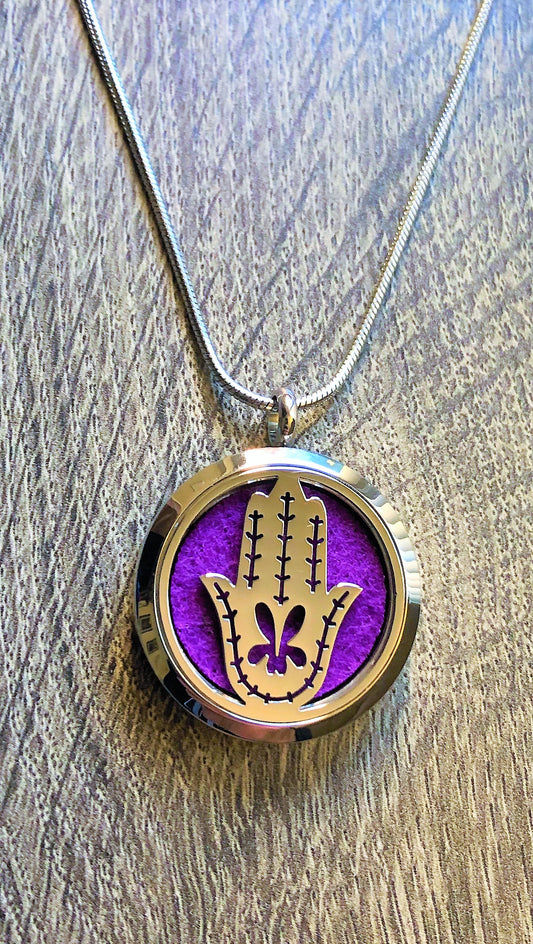 Hamsa - Essential Oil Diffuser Necklace