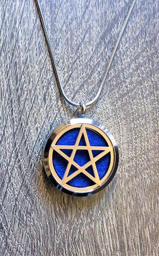 Pentagram - Essential Oil Diffuser Necklace