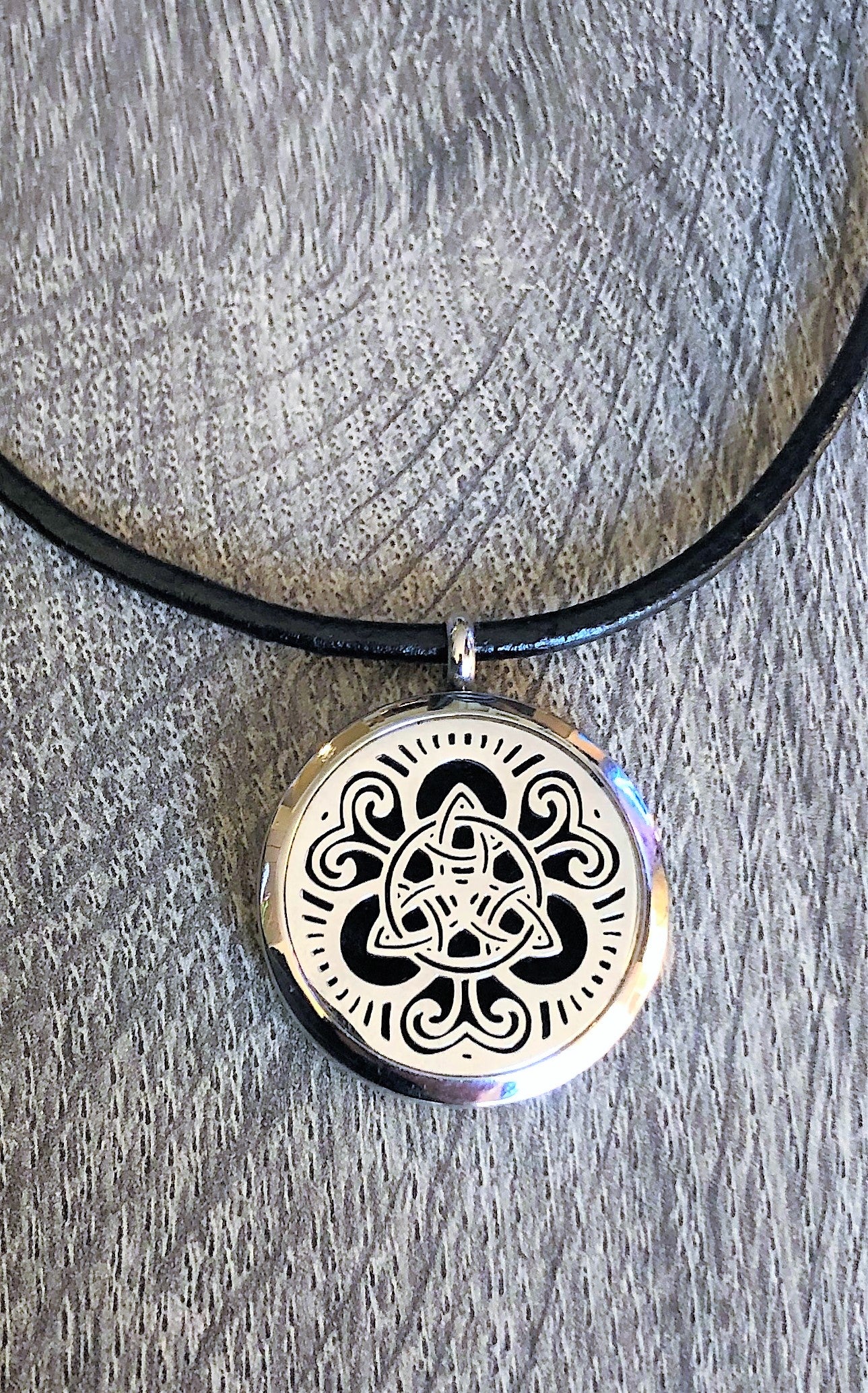 Tribal Triquetra - Essential Oil Diffuser Necklace