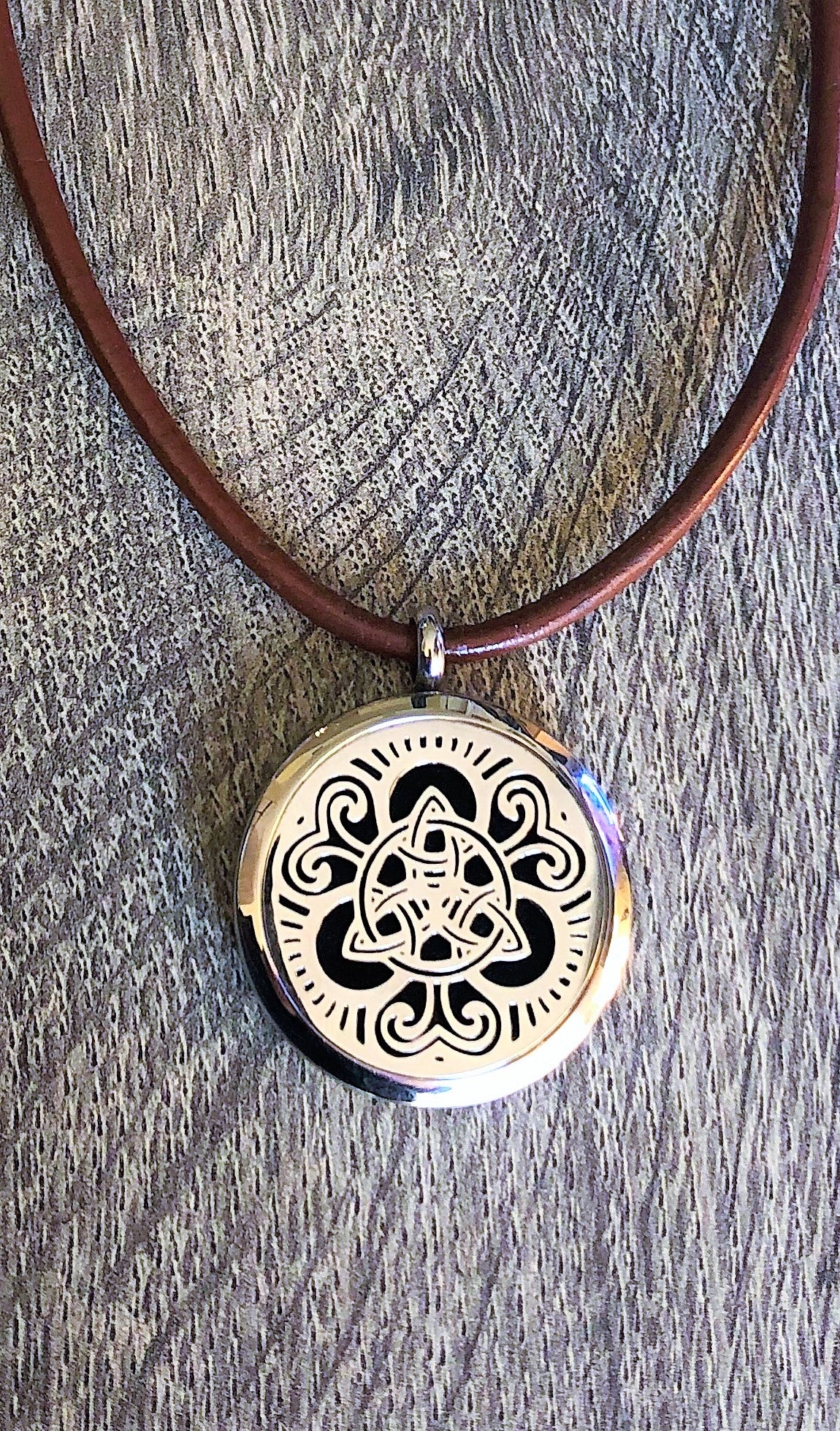 Tribal Triquetra - Essential Oil Diffuser Necklace