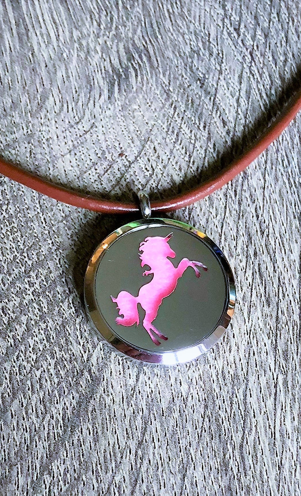 Unicorn - Essential Oil Diffuser Necklace