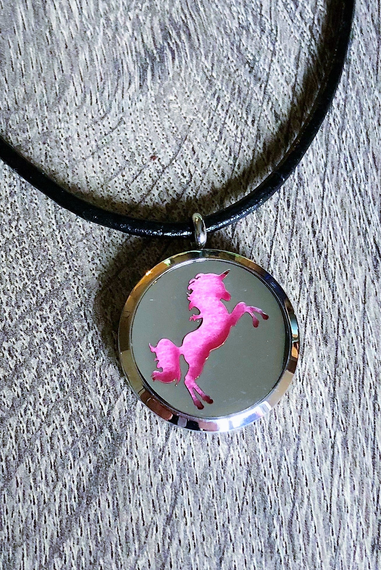 Unicorn - Essential Oil Diffuser Necklace