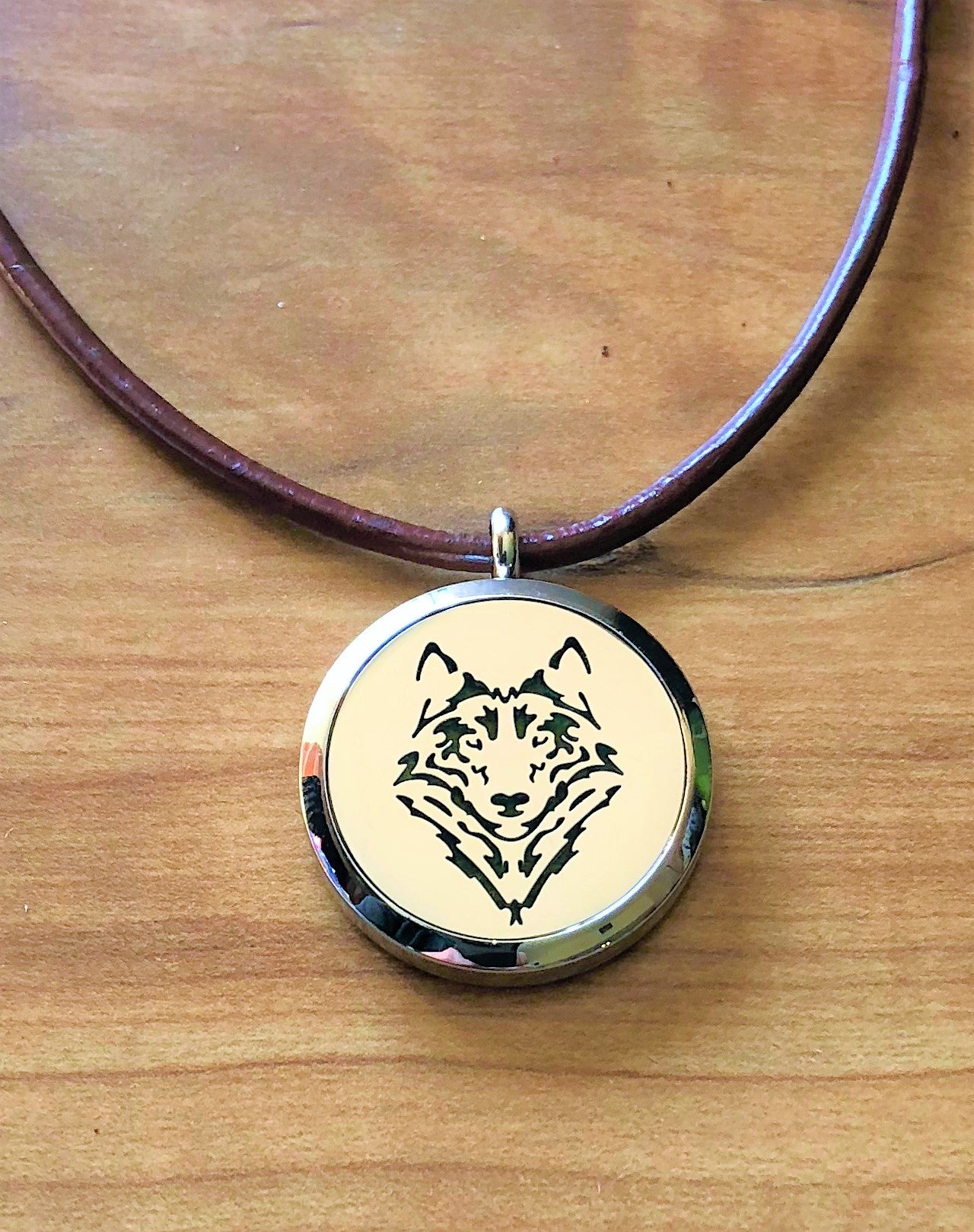 Wolf -  Essential Oil Diffuser Necklace