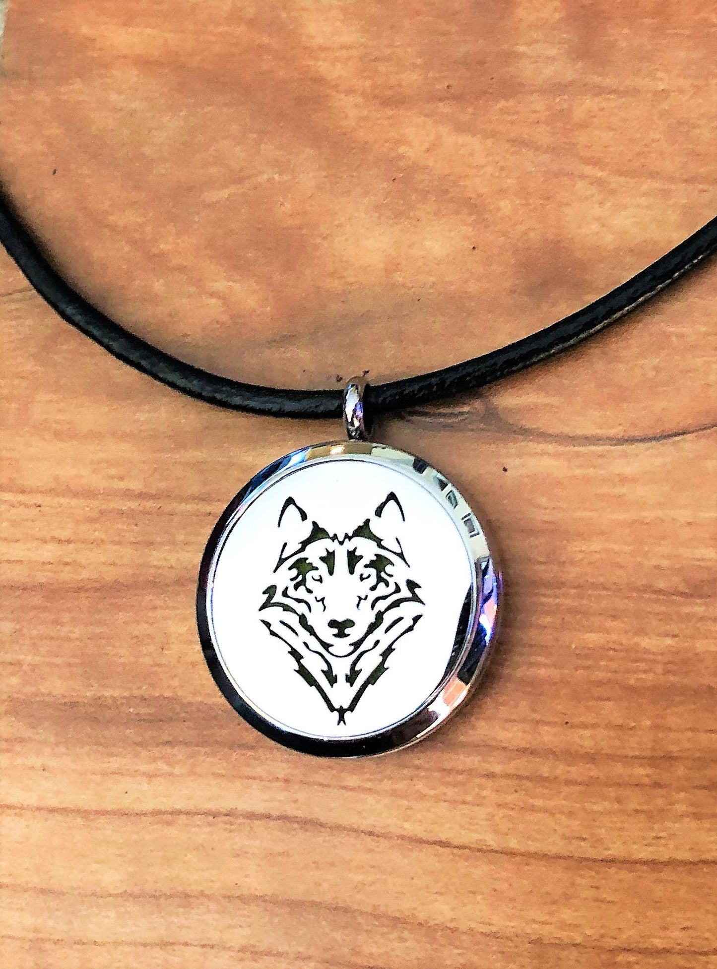 Wolf -  Essential Oil Diffuser Necklace